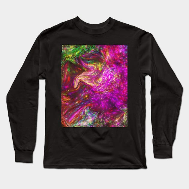 Wavy abstract Galaxy, Long Sleeve T-Shirt by Joelartdesigns